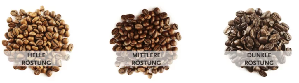 Kaffeeröstung: hell, mittel, dunkel